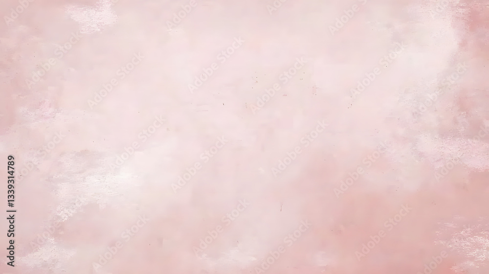 Fototapeta premium Ethereal Blush: A gentle and dreamy wash of soft pink hues, subtly blending together to create a textured, atmospheric background, evoking feelings of peace and serenity. 