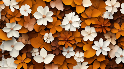 Elegant paper flower arrangement in warm tones