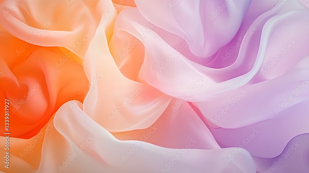 Fototapeta premium Elegant Pearlescent Fluid Waves with Soft Gradient Transitions