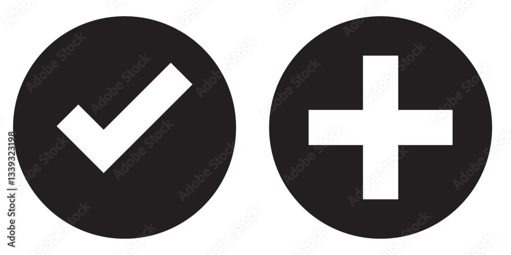check mark icon button set. check box icon with right and wrong buttons and yes or no checkmark icons in green tick box and red cross check mark icon button set. check box icon with right and wrong buttons and yes or no checkmark icons in green tick box and red cross
