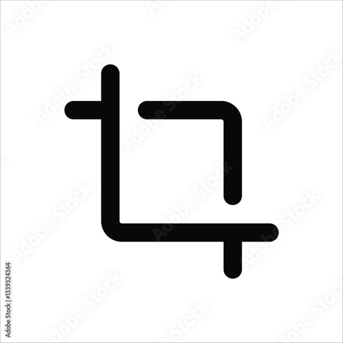 A simple crop icon, representing image editing or selection.