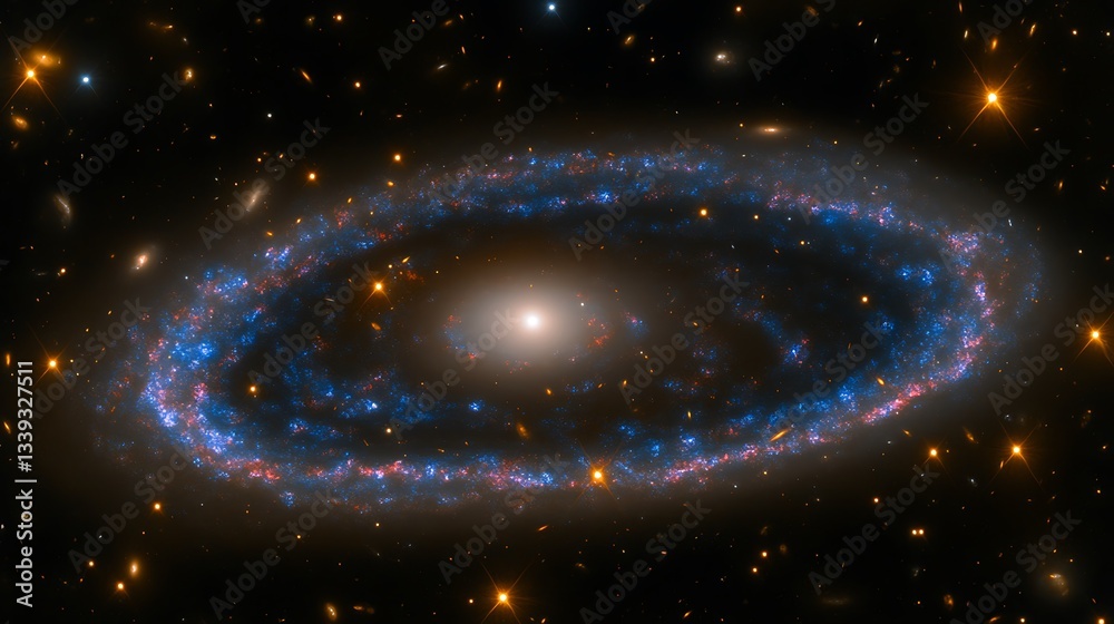 Fototapeta premium A stunning image of a beautiful spiral galaxy in space