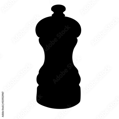 Icono plano silueta de molinillo de pimienta