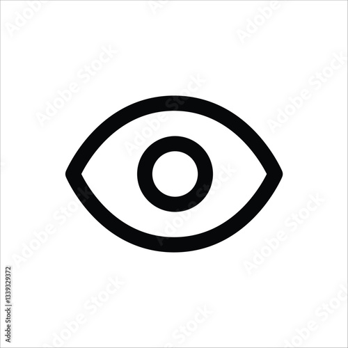 A simple eye icon, representing visibility or viewing.
