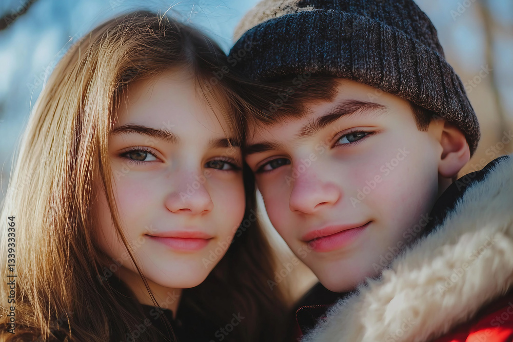 Loving Couple Sharing a Warm Moment on a First Date, Generative AI, Generative AI Loving Couple Sharing a Warm Moment on a First Date, Generative AI, Generative AI