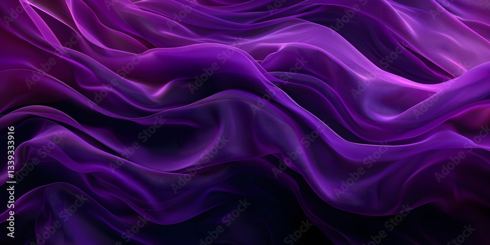 Abstract Purple Wave Background, Smooth Silk Fabric Texture Abstract Purple Wave Background, Smooth Silk Fabric Texture