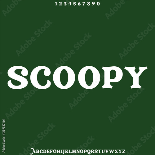 Bold rounded retro style alphabet display font vector. Groovy typeface