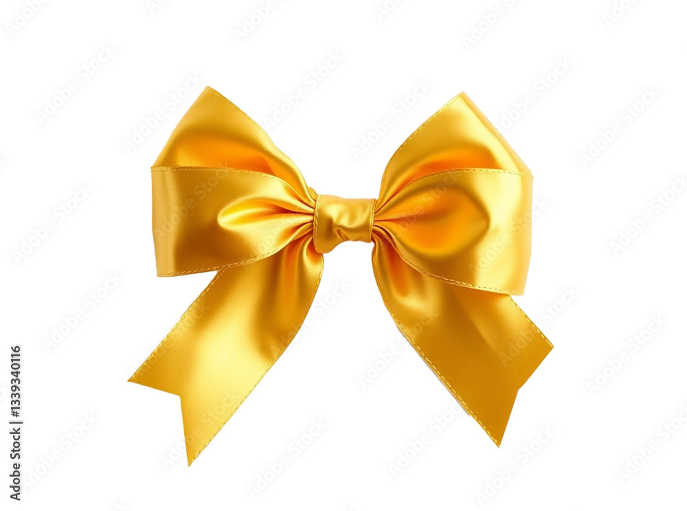 Gold ribbon tied. Bright color. Shiny fabric. Bow decoration. Isolated design element. Transparent background. PNG. Ribbon for gift. Present wrapping material. Gold ribbon tied. Bright color. Shiny fabric. Bow decoration. Isolated design element. Transparent background. PNG. Ribbon for gift. Present wrapping material.