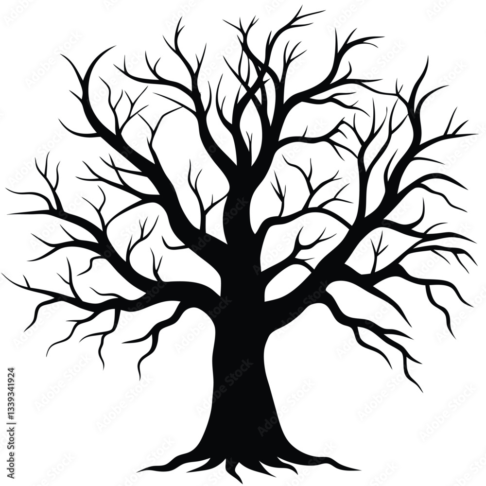 Obraz premium vector tree silhouette