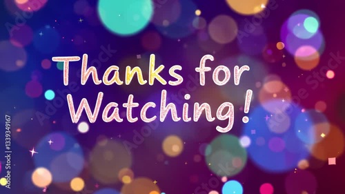 Colorful Thanks for Watching End Screen Video