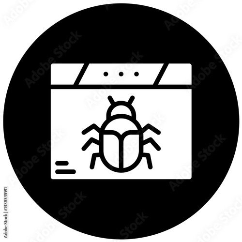 Vector Design Bug Icon Style