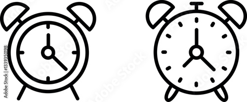 "Alarm Clock Icon – Time Alert and Wake-Up Reminder Symbol in Vector Style"