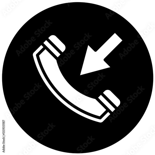 Vector Design Incoming Call Icon Style