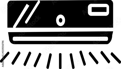 ac glyph icon, cooling, sleep