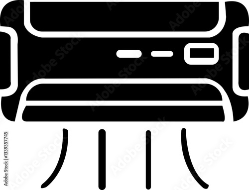 ac glyph icon, cooling, sleep
