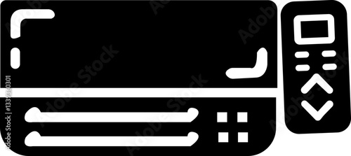 ac glyph icon, cooling, sleep