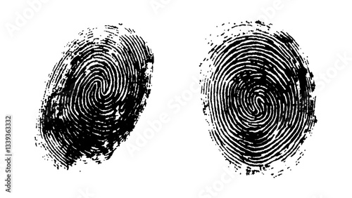 Fingerprint isolated on transparent background. Vector abstract fingerprint with modern design and fingerprints on a background	