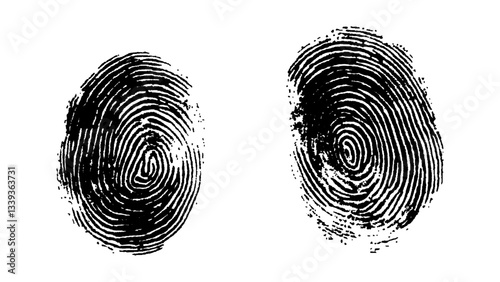Fingerprint isolated on transparent background. Vector abstract fingerprint with modern design and fingerprints on a background	