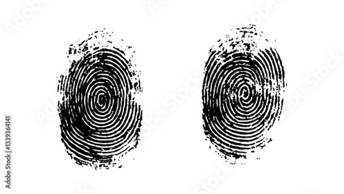Fingerprint isolated on transparent background. Vector abstract fingerprint with modern design and fingerprints on a background	