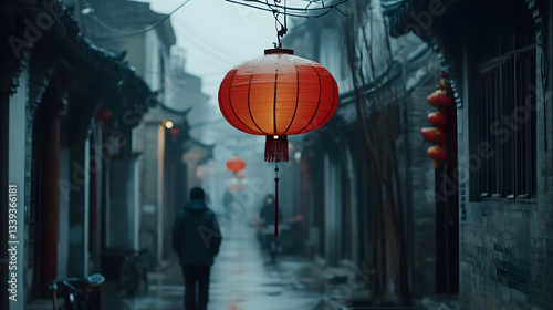 chinese lantern at night