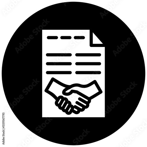 Vector Design Agreement Icon Style