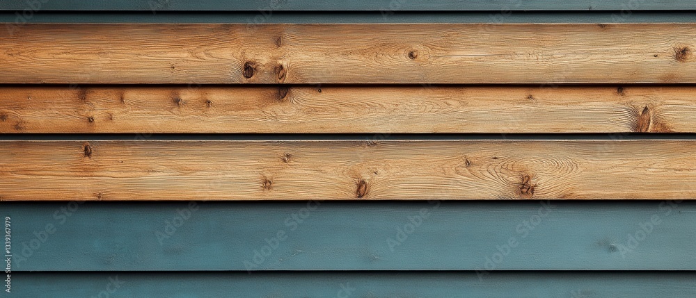 Obraz premium Rustic Charm Meets Modern Teal Wood Plank Wall Texture Background Capturing Natural Grain and Color Contrast for Design and Creative Projects