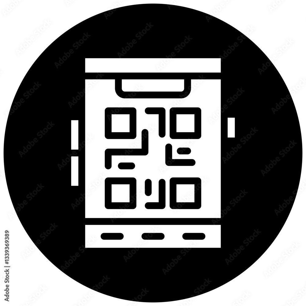 Vector Design Mobile Qr Code Icon Style Vector Design Mobile Qr Code Icon Style
