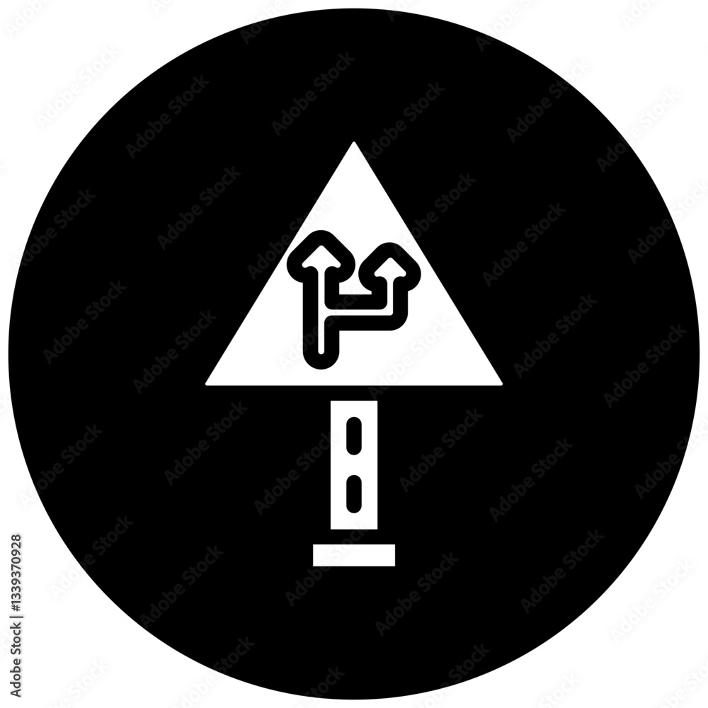 Vector Design Split Road Icon Style Vector Design Split Road Icon Style
