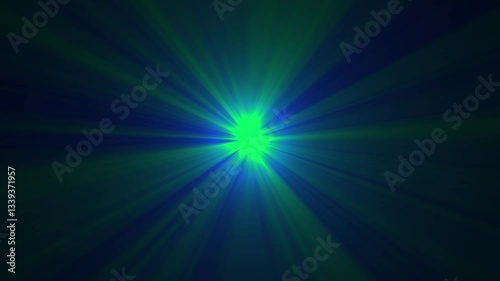 High-quality motion graphic of sun rays light effects, overlays or flare glow array isolated on black background Bright light in the of frame with light rays glistening on the outside.