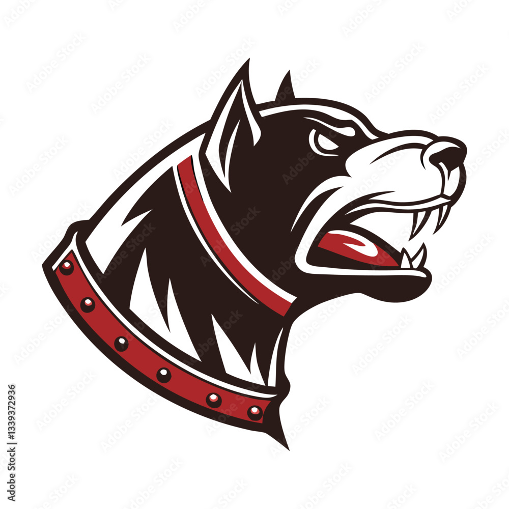 Obraz premium Set of Fierce Stylized Wolf Head Mascot Logos in Multiple Colors .