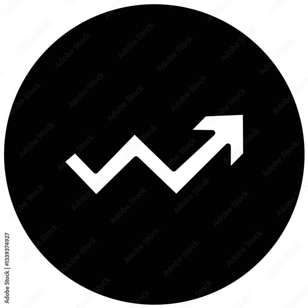 Vector Design Zigzag Arrow Icon Style Vector Design Zigzag Arrow Icon Style