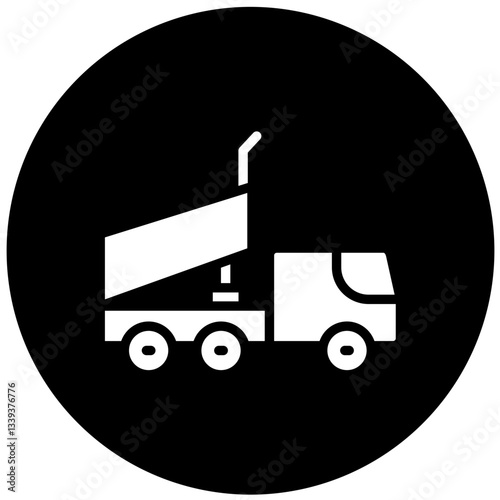 Dump Truck Vector Design Icon Style