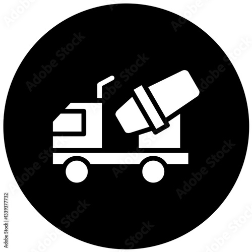 Cement Truck Vector Design Icon Style