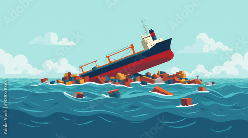 Dramatic Cargo Ship Incident Amidst a Maritime Disaster