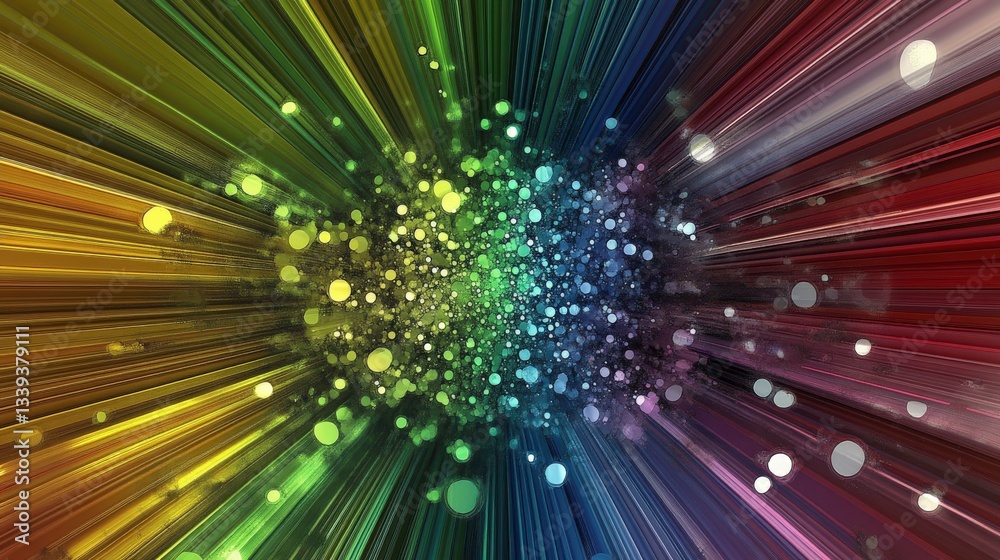 Fototapeta premium Abstract Colorful Burst of Energy Graphic Design