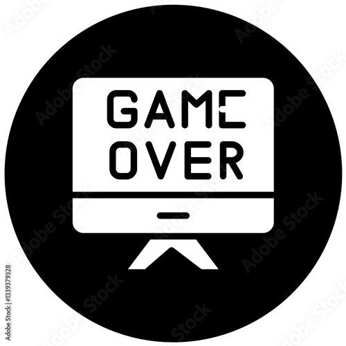 Game Over Vector Design Icon Style