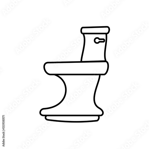 toilet icon, simple flat style, illustration, logo sign symbol pictogram template, for ui or ux isolated on white for mobile app, editable