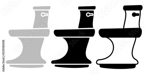 toilet icon, simple flat style, illustration, logo sign symbol pictogram template, for ui or ux isolated on white for mobile app, editable