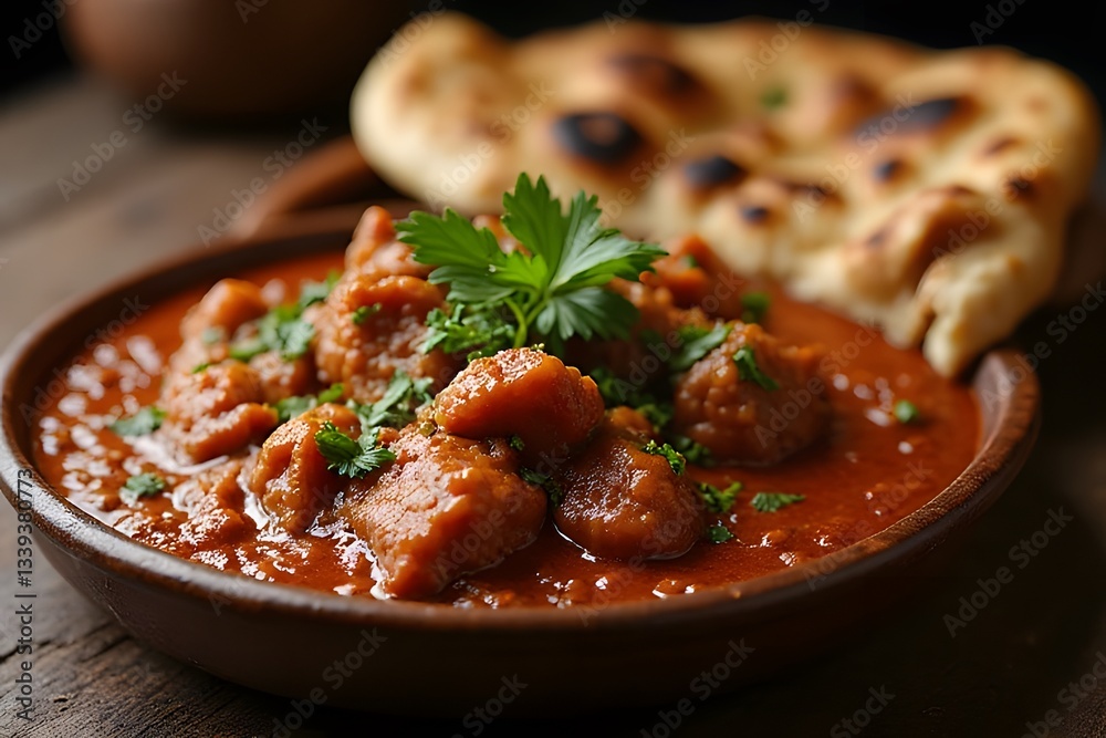 Rich And Savory Chicken Tikka Masala Simmering In A Rustic Bowl Served With Warm Naan Bread A Fragrant Culinary Delight With Warm Lighting And Earthy Tones Rich And Savory Chicken Tikka Masala Simmering In A Rustic Bowl Served With Warm Naan Bread A Fragrant Culinary Delight With Warm Lighting And Earthy Tones