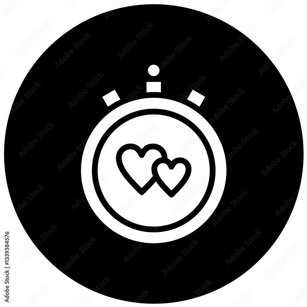 Obraz premium Love Compass Vector Design Icon Style