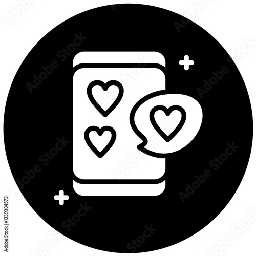 Virtual Date Vector Design Icon Style
