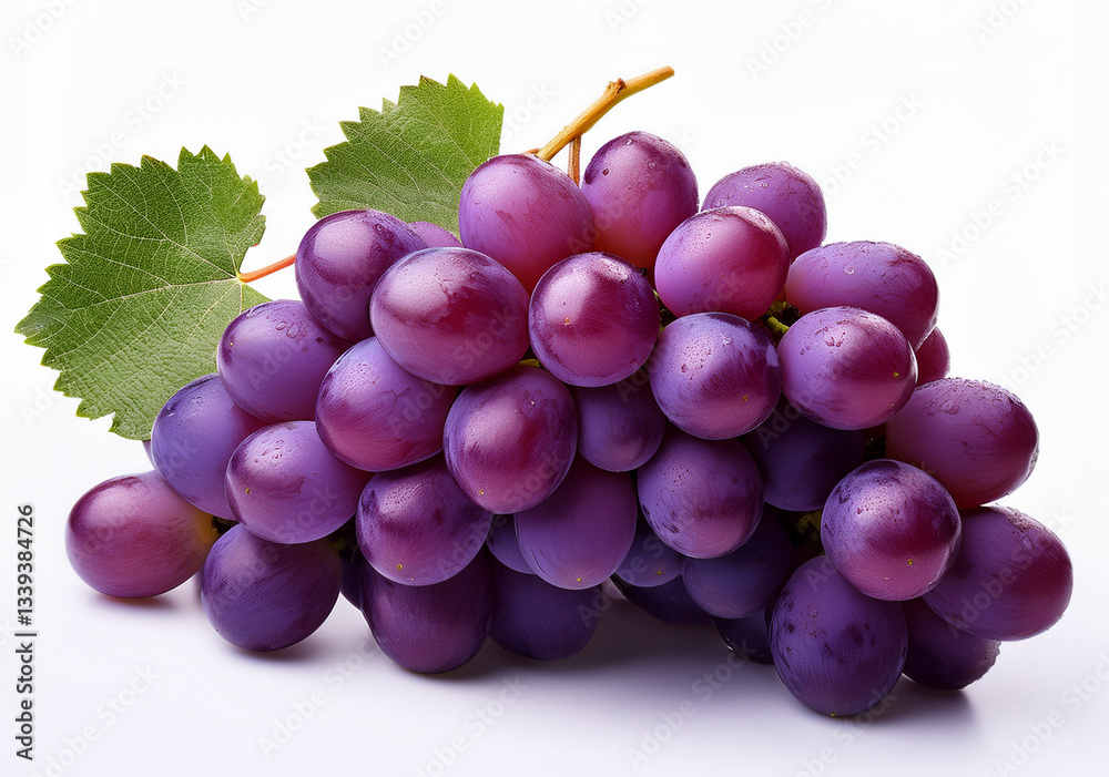 Fototapeta premium fresh grapes on white background