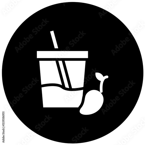 Mango Smoothie Vector Design Icon Style