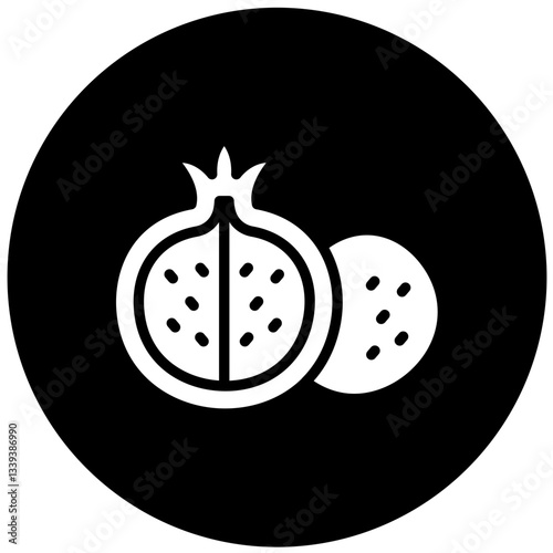 Pomegranate Vector Design Icon Style