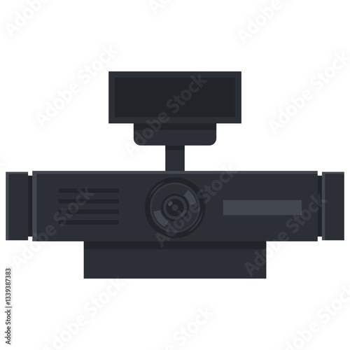 Dash camera for car vector cartoon illustration isolated on a white background.