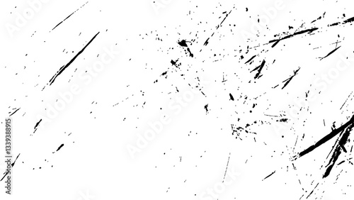 Abstract white background with random scratches white background. Abstract grunge texture with black Ink splashes. black scratched white background texture.