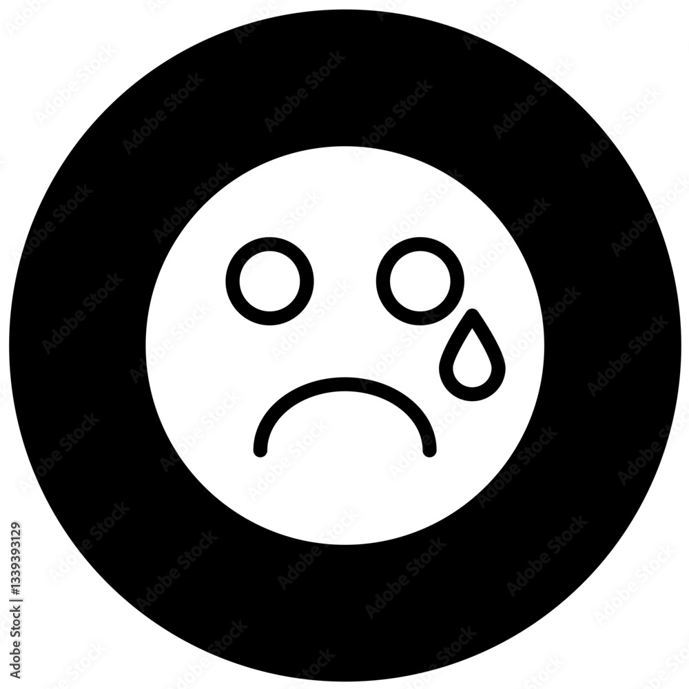 Vector Design Crying Icon Style