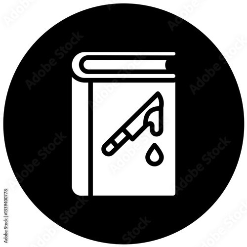 Vector Design Literary Crime Icon Style