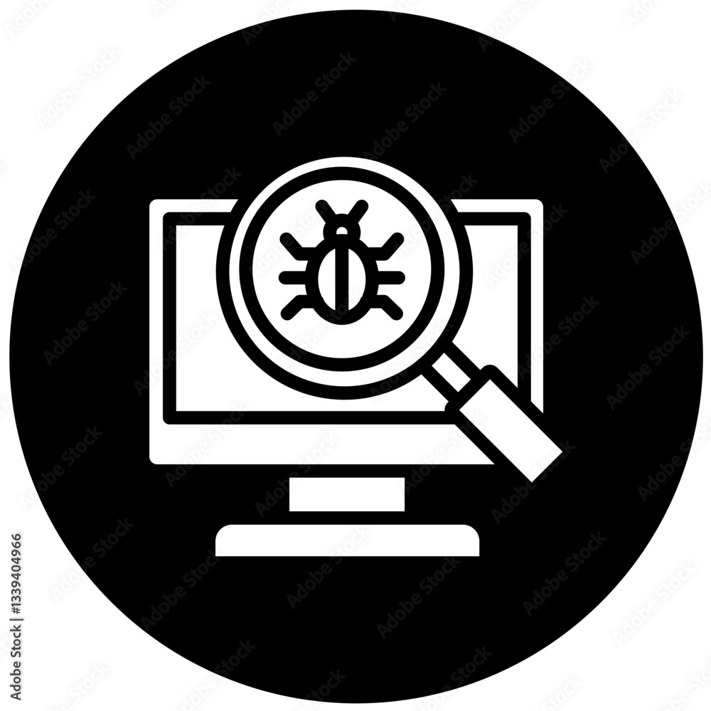 Vector Design Virus Scan Icon Style