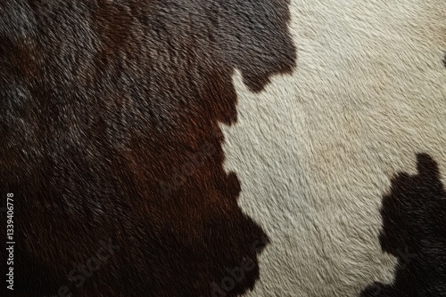 Luxurious cow leather surface perfect for upholstery, fashion, and design